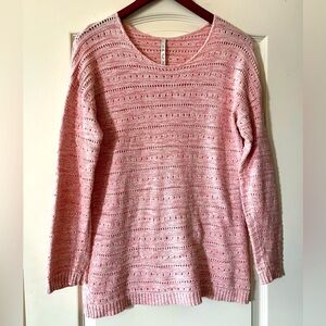 Leo & Nicole Light Pink Knit Sweater Women’s size Small